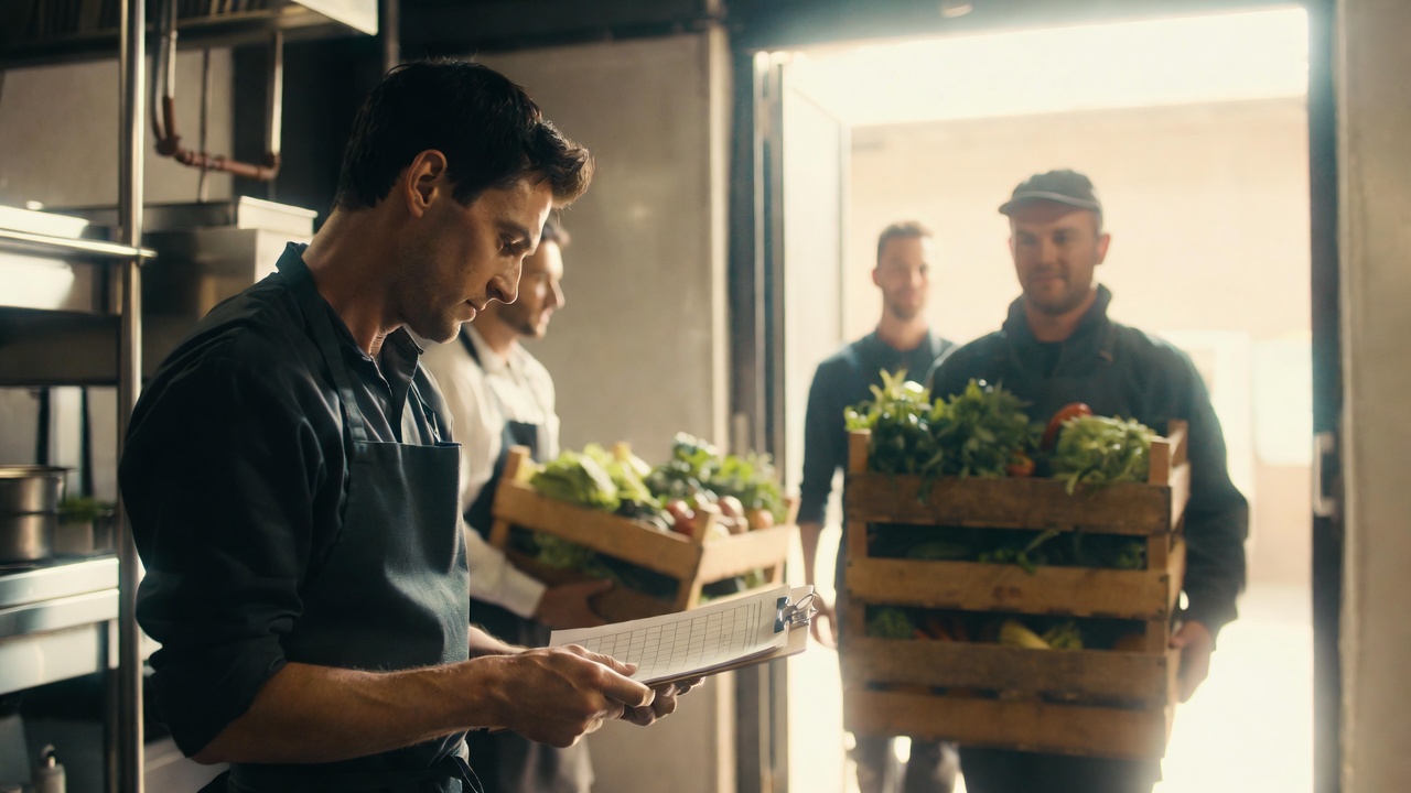Chef doing a temperature check